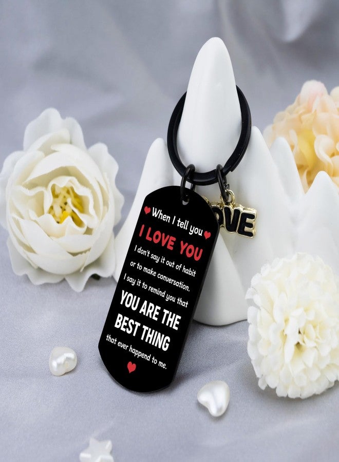MOEXUKO Husband Christmas Gifts Stocking Stuffers for Men Long Distance Relationship Gifts Boyfriend Gift from Girlfriend Couple Keychain I Love You Gift for Him Anniversary Valentines Day Romantic Keyring - Image 5